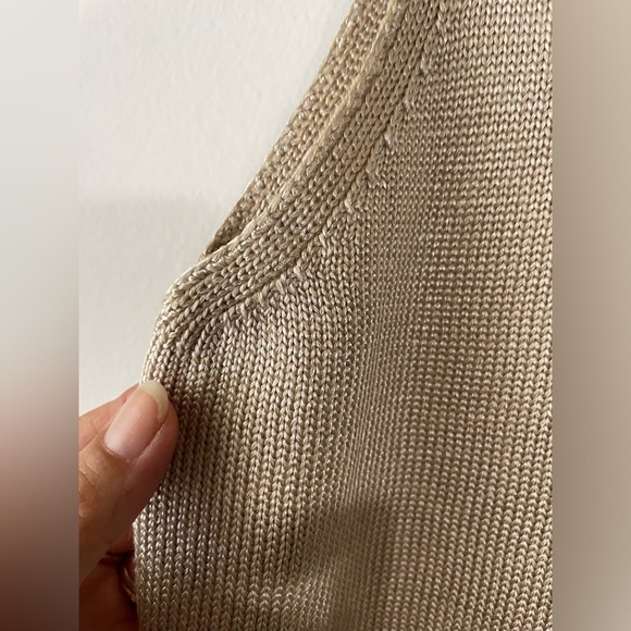 FIA ITALIA HANDLOOMED WOMEN'S TANK TOP KNITTED FABRIC. TAN, size S - Picture 15 of 15